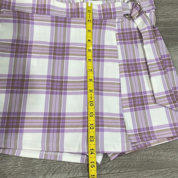 NWOT Altar’d State Plaid Mini Skort M - Picture 9 of 14